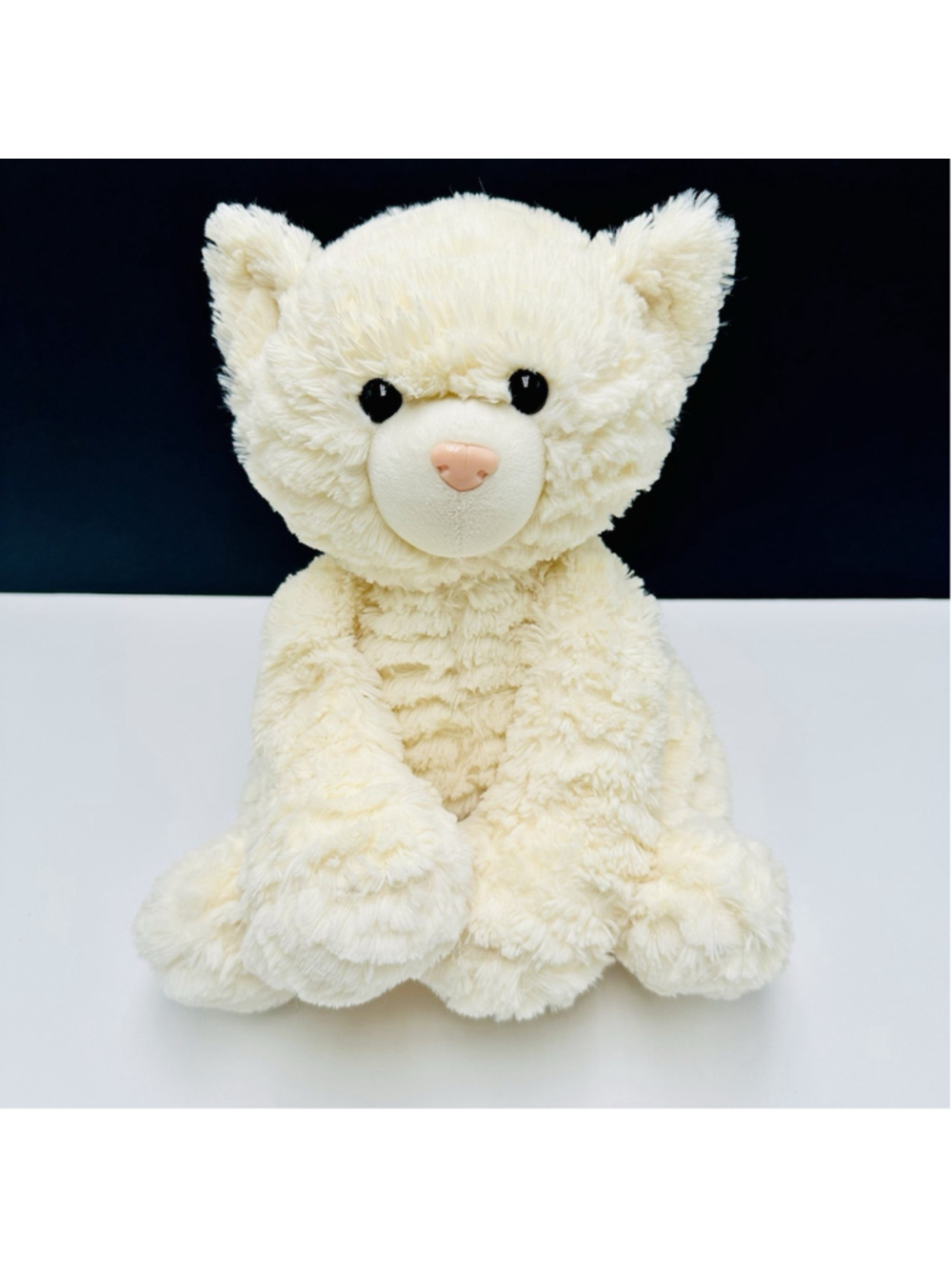 Brookstone NAP White Kitty Cat Warming Heating Plush Stuffed Animal EUC